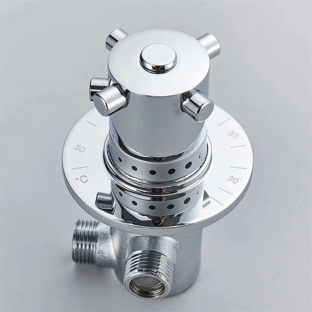 Thermostatic Brass Mixer Valve Brass Chrome Cartridge Mixer Valve Hot Cold Water Automatic Temperature Control Mixing Valve Tool
Thermostatic Brass Mixer Valve Brass Chrome Cartridge Mixer Valve Hot Cold Water Automatic Temperature Control Mixing Valve Tool