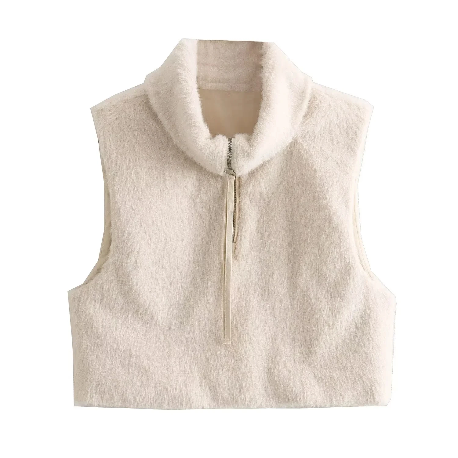 TRAF Women Faux Fur Vest 2023 New Autumn Basic Simple Street Lapel Collar Vest Fashion Casual Polo Style Cropped Vest For Women
TRAF Women Faux Fur Vest 2023 New Autumn Basic Simple Street Lapel Collar Vest Fashion Casual Polo Style Cropped Vest For Women