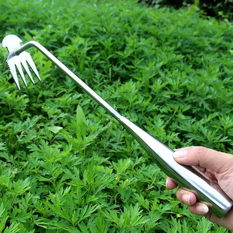 

Weeder Hoe Gardening Tool Small Stainless Steel Weed Puller Hand Tool Mini Cultivator for Gardening Cultivating Weeding Digging