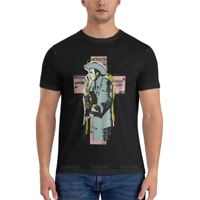 Мужская хлопковая футболка с рисунком Хэнка Уильямса 
Мужская хлопковая футболка с рисунком Хэнка Уильямса