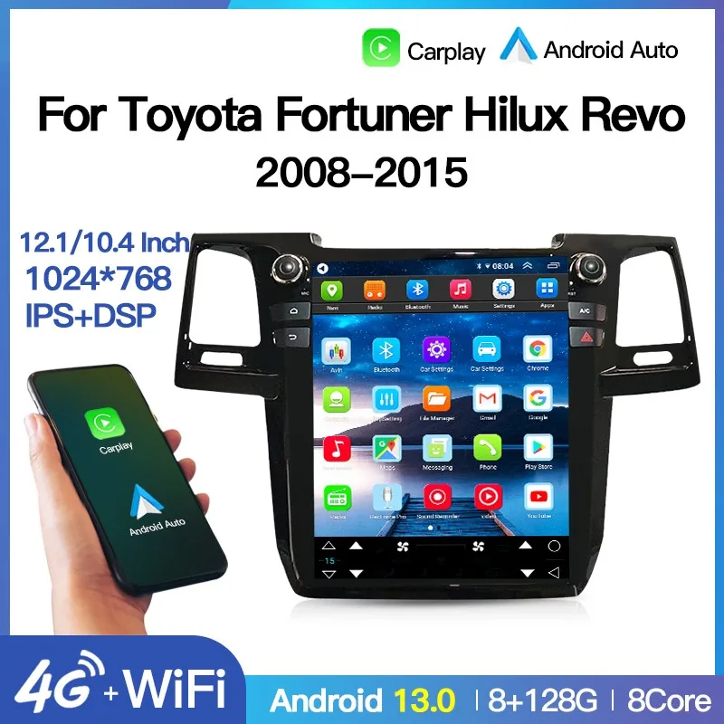 

12.1 Inch Android Car Radio Multimedia Video Player GPS Navigation Head Unit for Toyota Fortuner Hilux Revo 2008-2015 Carplay