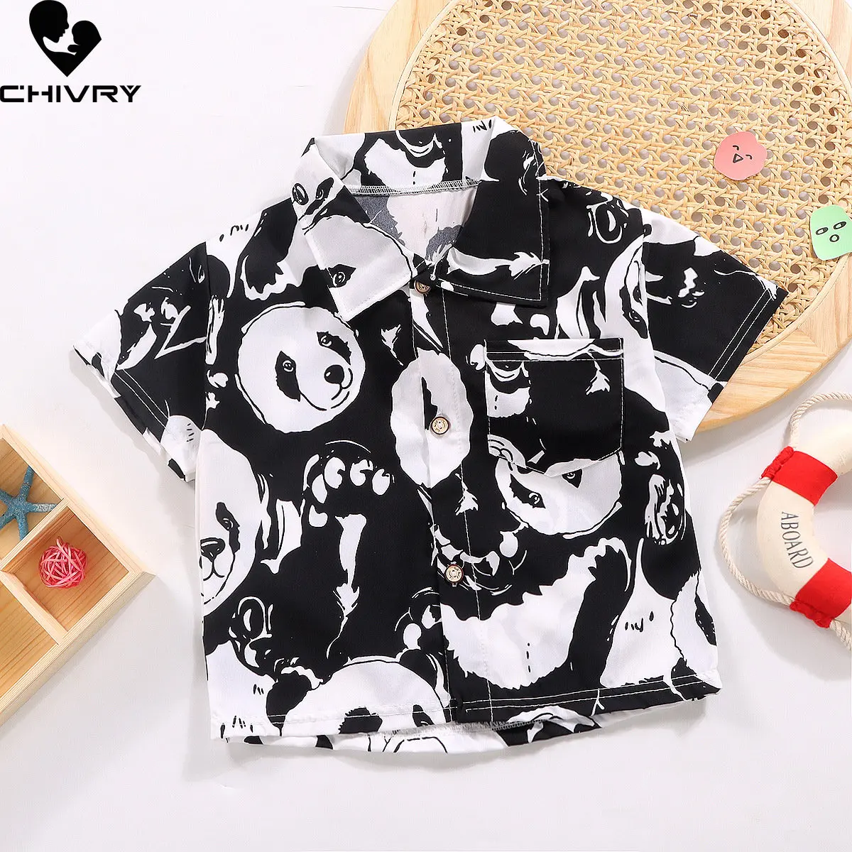 Summer Boys Shirts New 2023 Baby Boy Fashion Panda Dinosaur Print Lapel Short Sleeve Shirt Tops Kids Casual Clothing
Summer Boys Shirts New 2023 Baby Boy Fashion Panda Dinosaur Print Lapel Short Sleeve Shirt Tops Kids Casual Clothing