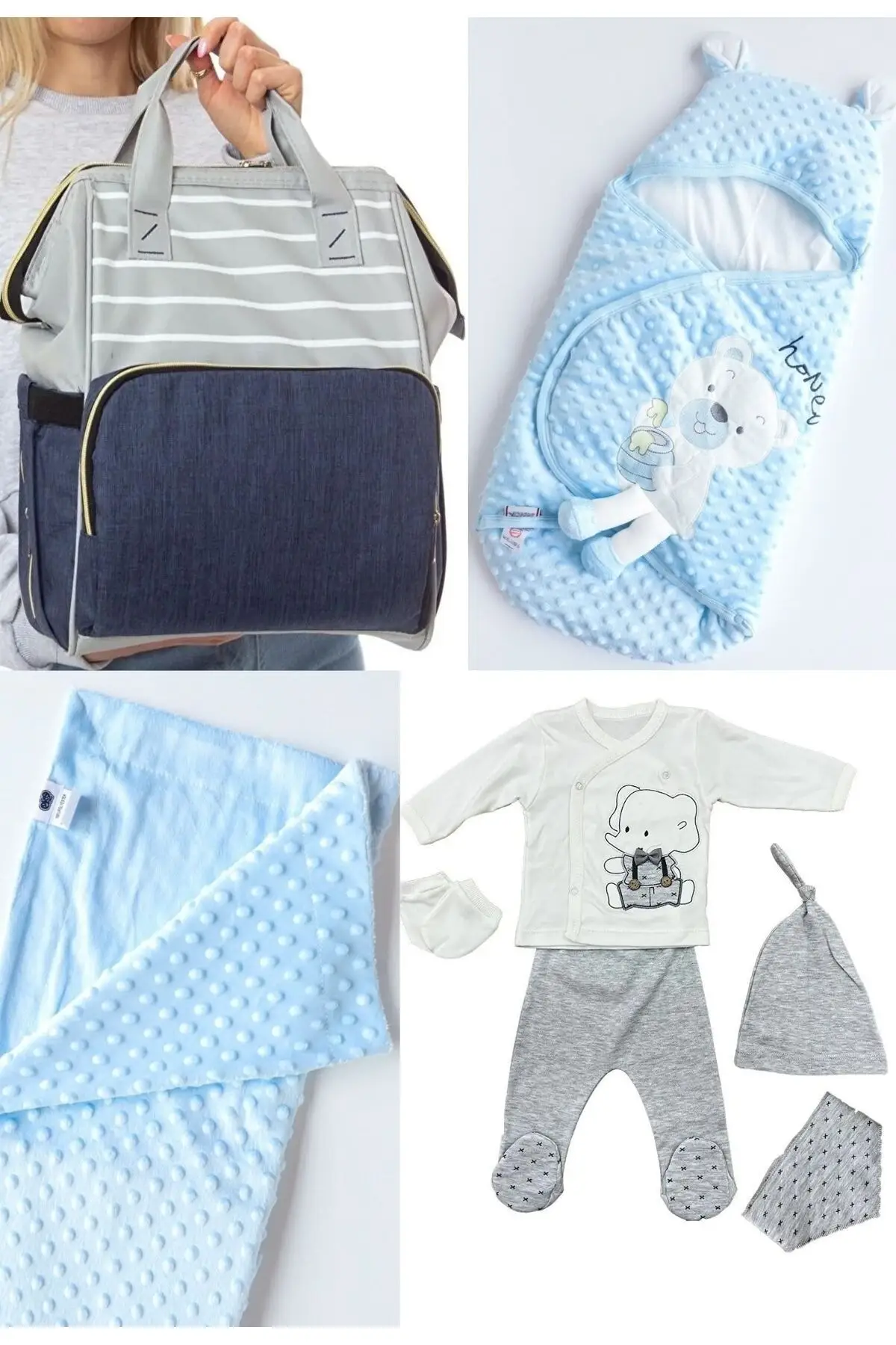 4 Piece Large Birth Set (Baby Care Backpack, 100% Cotton Swaddle, Chickpea Blanket, Hospital Out) Cotton
4 Piece Large Birth Set (Baby Care Backpack, 100% Cotton Swaddle, Chickpea Blanket, Hospital Out) Cotton