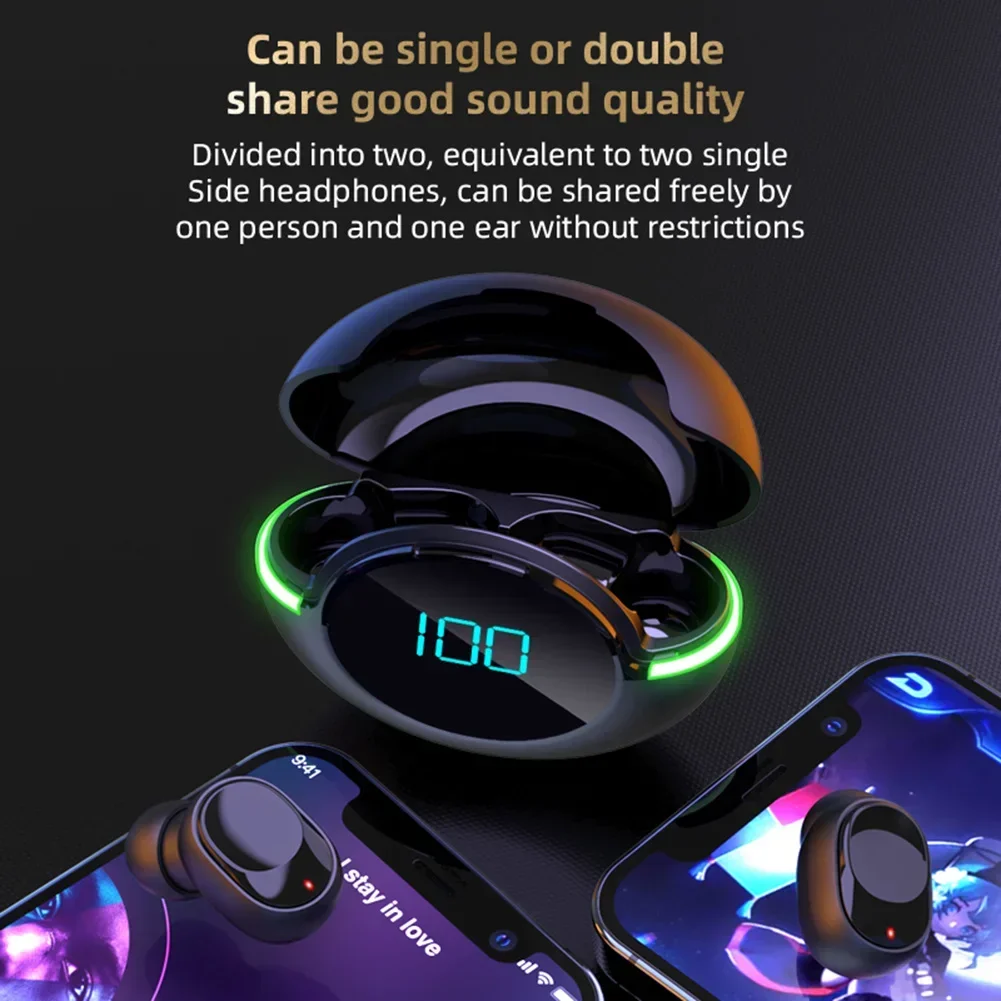 Stereo HD Earphones Y80 Bluetooth-Compatible Noise Cancelling Wireless Headset Waterproof Headphones with Mic 200mAh TWS
Stereo HD Earphones Y80 Bluetooth-Compatible Noise Cancelling Wireless Headset Waterproof Headphones with Mic 200mAh TWS