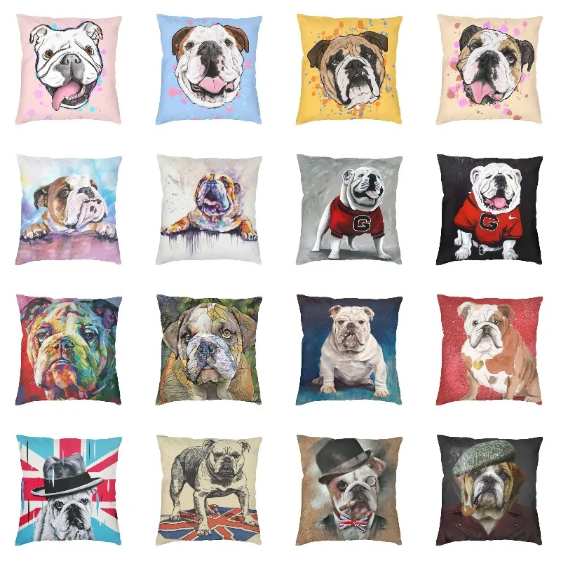 English Bulldog Cushion Cover 45x45cm Home Decoration British Dog Throw Pillow Case for Sofa Car Bedding Office Pillowslip
English Bulldog Cushion Cover 45x45cm Home Decoration British Dog Throw Pillow Case for Sofa Car Bedding Office Pillowslip