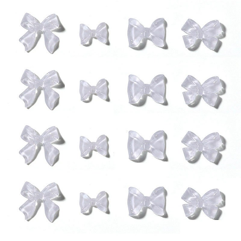100PCS White Ice Transparent Resin Nail Art Bow Charms 3D Bow-knot Kawaii Nail Decoration Accessories Manicure Supplies Tool
100PCS White Ice Transparent Resin Nail Art Bow Charms 3D Bow-knot Kawaii Nail Decoration Accessories Manicure Supplies Tool
