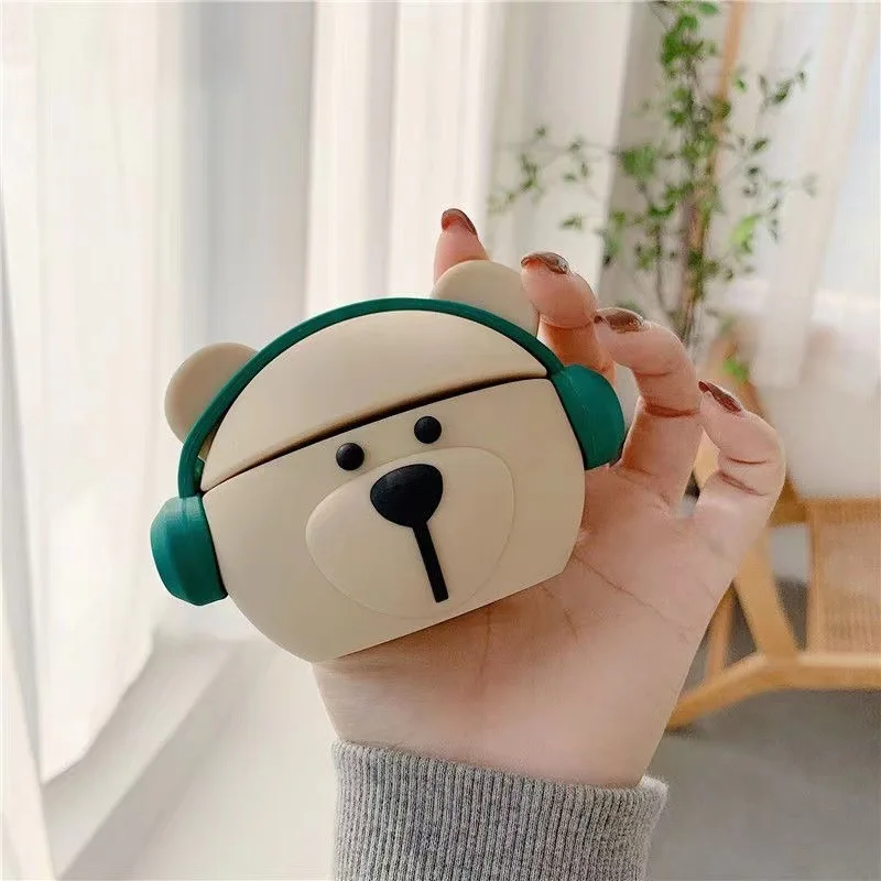 Cute Cartoon Music Bear With Earphones Bluetooth Headset Cover for Airpods 1 2 3 Pro Silicone Airpods Case
Cute Cartoon Music Bear With Earphones Bluetooth Headset Cover for Airpods 1 2 3 Pro Silicone Airpods Case