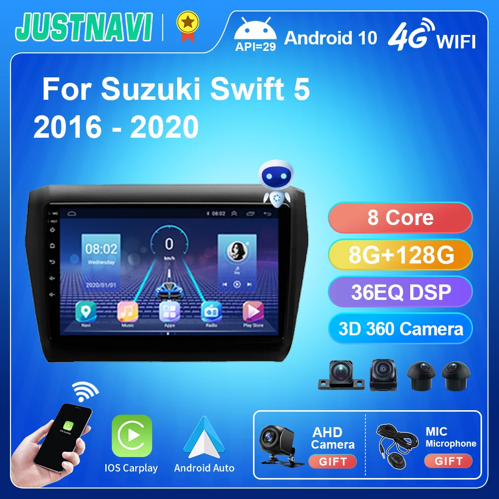 JUSTNAVI Android Car Radio Stereo For Suzuki Swift 5 2016-2020 Multimedia Video DSP Player GPS Navigation Autoradio No 2Din DVD
JUSTNAVI Android Car Radio Stereo For Suzuki Swift 5 2016-2020 Multimedia Video DSP Player GPS Navigation Autoradio No 2Din DVD