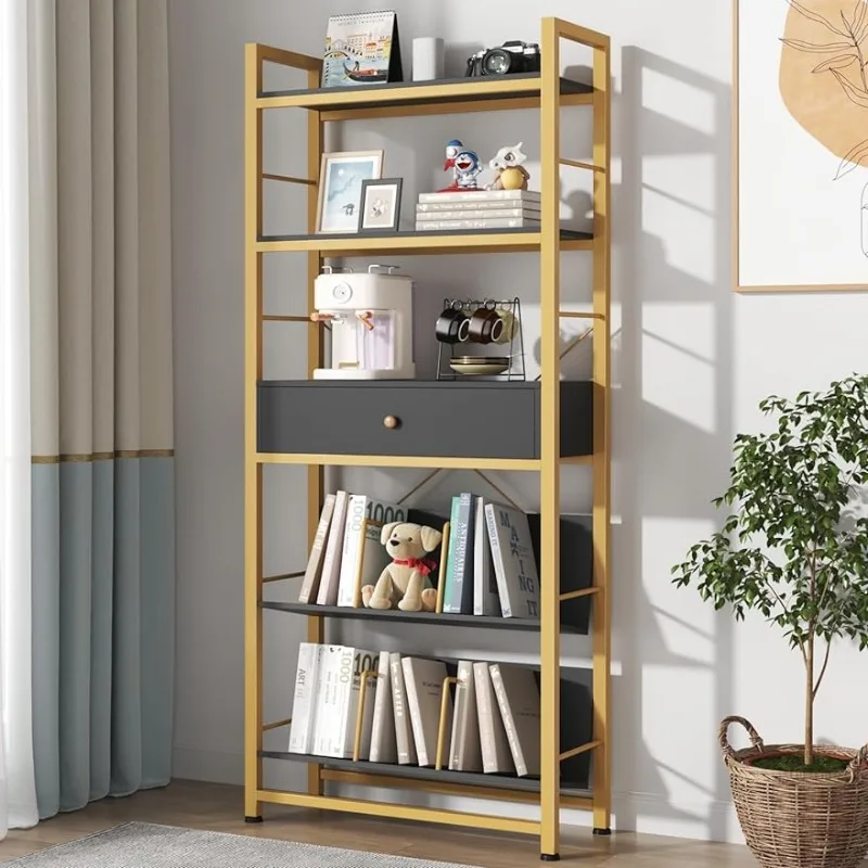 Книжная полка YAOHUOO с ящиками-ширина 60 дюймов, промышленная книжная полка, высокие полки для хранения 5 ярусов, стеллаж для демонстрации стальной рамы 
Книжная полка YAOHUOO с ящиками-ширина 60 дюймов, промышленная книжная полка, высокие полки для хранения 5 ярусов, стеллаж для демонстрации стальной рамы