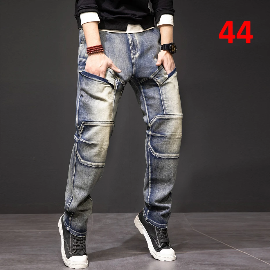 Vintage Punk Jeans Men Plus Size 40 44 Denim Pants Fashion Streetwear Cargo Jeans Pants Plus Size 40 44 Trousers Male Bottoms
Vintage Punk Jeans Men Plus Size 40 44 Denim Pants Fashion Streetwear Cargo Jeans Pants Plus Size 40 44 Trousers Male Bottoms