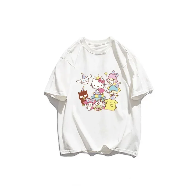 Sanrio Hello Kitty Kawaii T-shirt Cotton Cute T-shirt Cartoon Casual Loose Short Sleeve Y2K Tops Womens Innerwear Gift For Girls
Sanrio Hello Kitty Kawaii T-shirt Cotton Cute T-shirt Cartoon Casual Loose Short Sleeve Y2K Tops Womens Innerwear Gift For Girls