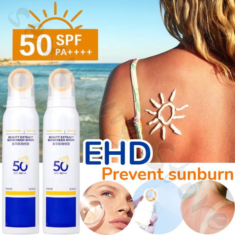 

Солнцезащитный спрей EHD SPF50 для лица и всего тела, Освежающая изоляция, водонепроницаемая и потостойкая Защита от солнца, 150 мл