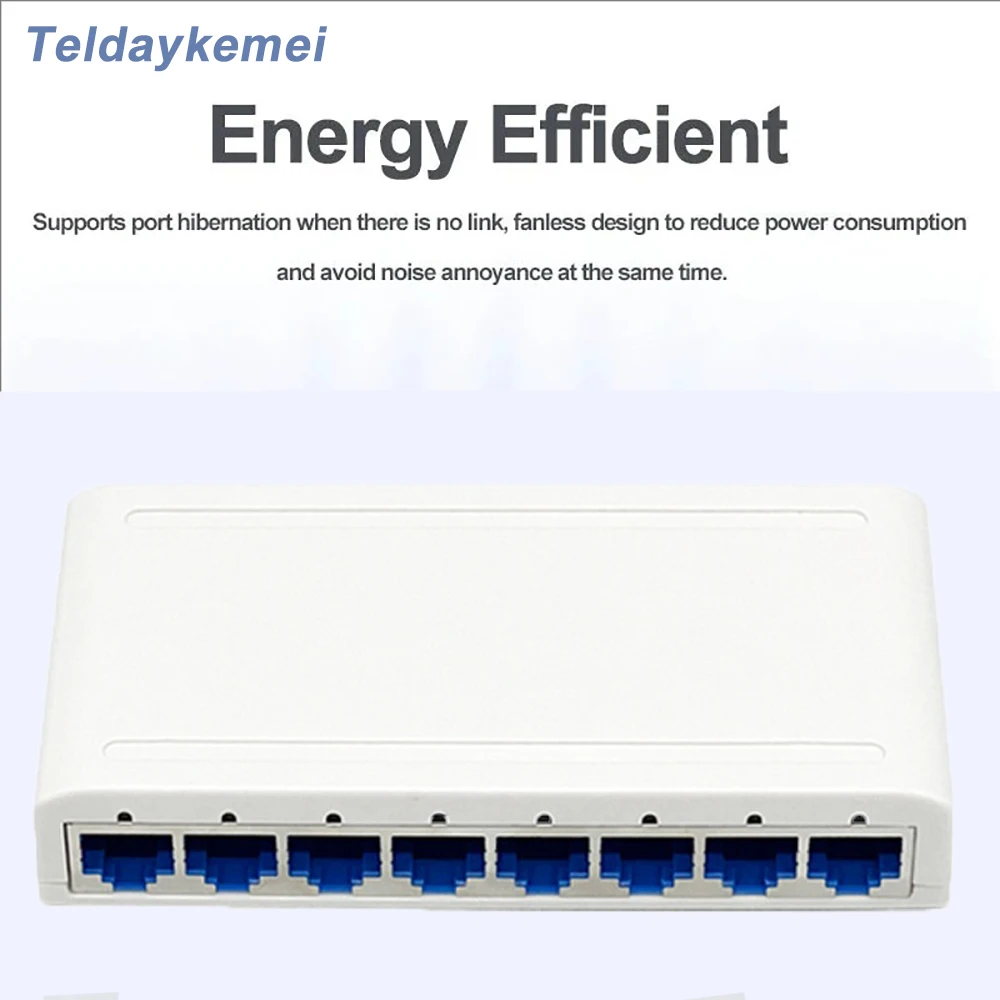 Saef54c799eaa48e28fa405e3928c59c6z 8 Port Gigabit Ethernet Switch10/100/1000Mbps Desktop Network Switch, Plug & Play, Auto MDI/MDIX, RJ45 LAN Hub for Home Office