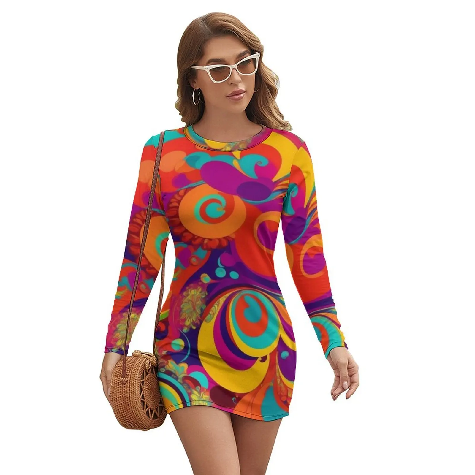 Flower Power Colourful Flower Pattern Long-sleeved Dress evening dress woman Aesthetic clothing beach outfits for women
Flower Power Colourful Flower Pattern Long-sleeved Dress evening dress woman Aesthetic clothing beach outfits for women