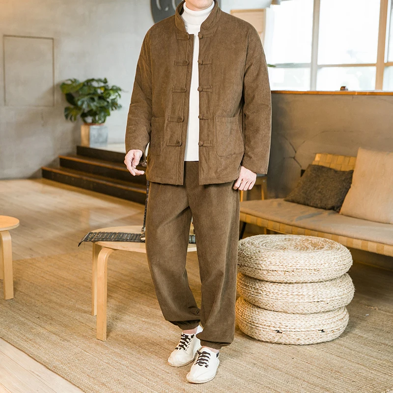 Men's Tang Suit Hanfu Simple Jacket Chinese Traditional Clothing Kung Fu Tai Chi Japanese Harajuku Padded Coat with Extra Fleece
Men's Tang Suit Hanfu Simple Jacket Chinese Traditional Clothing Kung Fu Tai Chi Japanese Harajuku Padded Coat with Extra Fleece