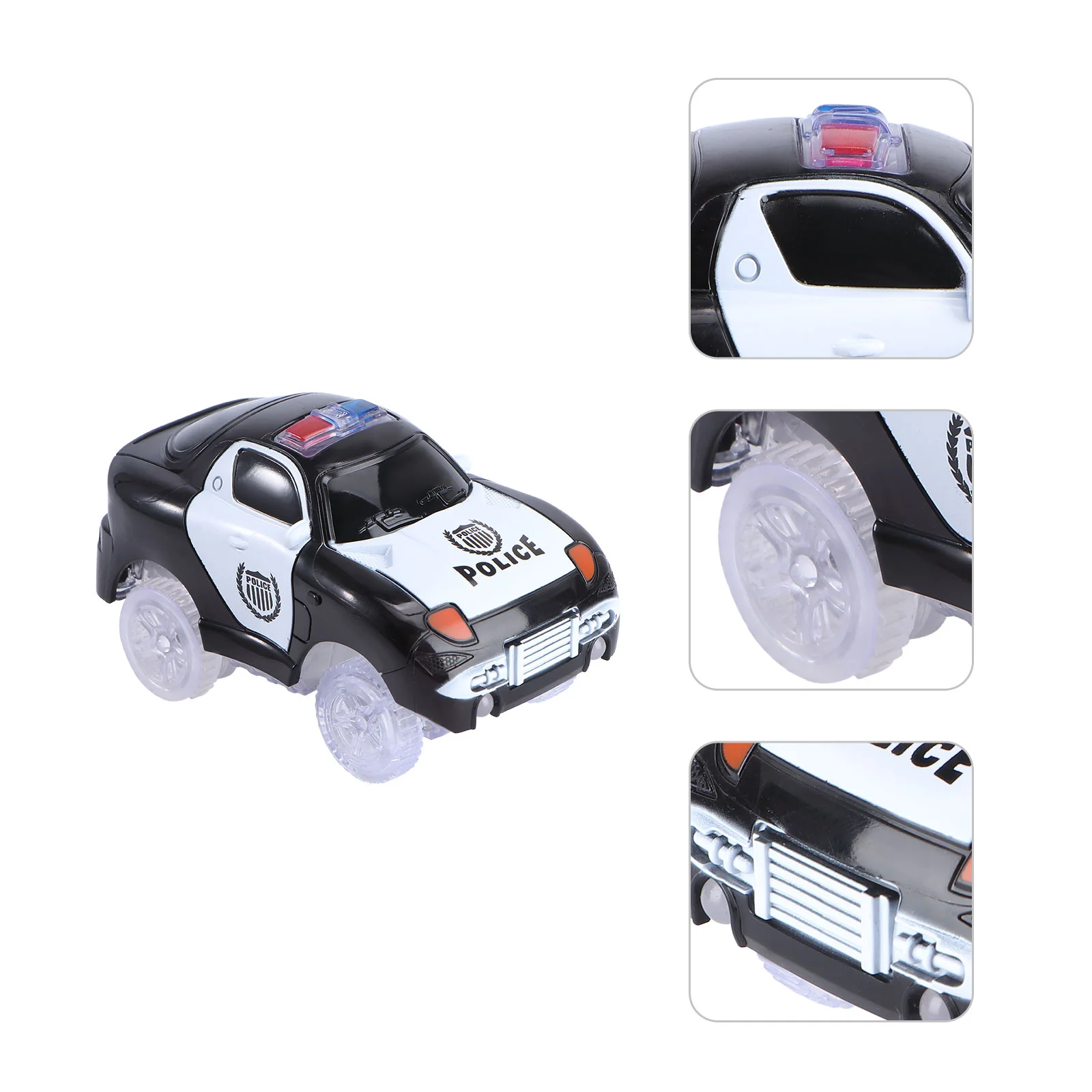 

Light Racing Car DIY Craft Miniature Vehicles Toys Glow in The Dark Running Trucks Compatible with Most Tracks for Boys Kids