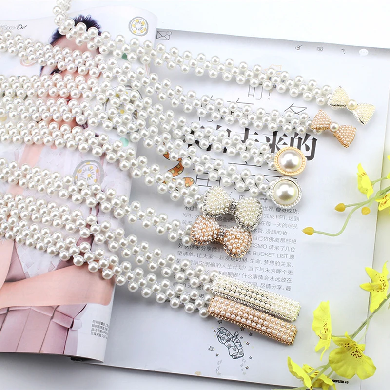 Dress Clothes Decorative Waistband Pearl Waist Chain Belt For Women Elastic Faux Pearl Beaded Waist Seal Rhinestone Waist Belts
Dress Clothes Decorative Waistband Pearl Waist Chain Belt For Women Elastic Faux Pearl Beaded Waist Seal Rhinestone Waist Belts