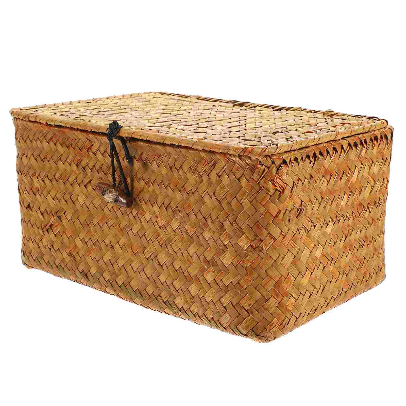 Rectangular Woven Seagrass Storage Bins with Lids Seagrass Rattan Storage Basket for Shelf Organizer Makeup Organizer
Rectangular Woven Seagrass Storage Bins with Lids Seagrass Rattan Storage Basket for Shelf Organizer Makeup Organizer