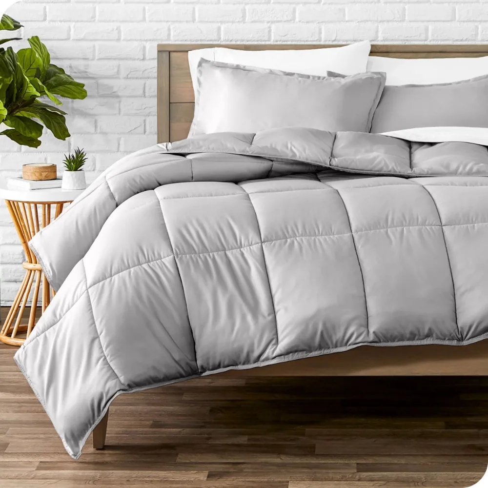 Goose Down Alternative Comforter Set - with Pillow Shams - 3 Piece Set - King/Cal King, Light Gray
Goose Down Alternative Comforter Set - with Pillow Shams - 3 Piece Set - King/Cal King, Light Gray