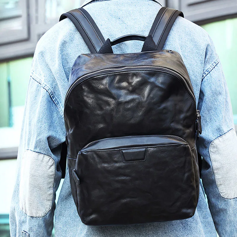 AETOO Plant tanned leather backpack men's backpack large capacity school bag black 17 "computer backpack leather men's bag
AETOO Plant tanned leather backpack men's backpack large capacity school bag black 17 "computer backpack leather men's bag
