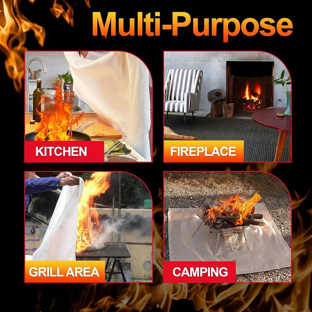 1M Flame Retardant Fire Blanket Fiberglass Fire Flame Retardant Survival Safety Cover With Hook Fireproof Guard Mat Blanket
1M Flame Retardant Fire Blanket Fiberglass Fire Flame Retardant Survival Safety Cover With Hook Fireproof Guard Mat Blanket