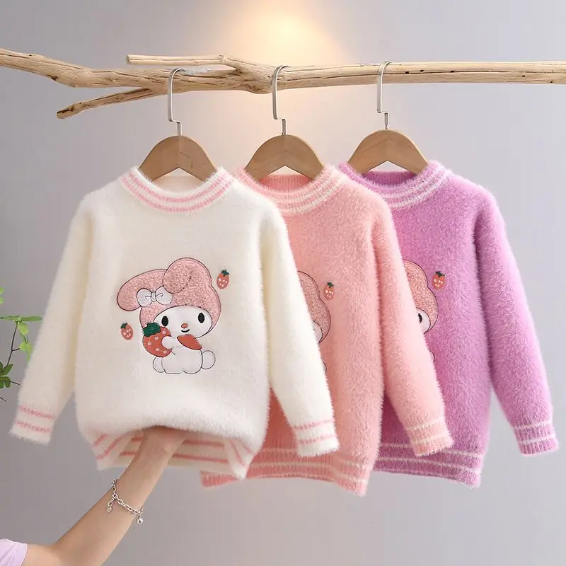 Новинка, свитер Sanrio, Детский Теплый осенне-зимний свитер с длинным рукавом, из норкового флиса, кавайная мелодия, 2023
Новинка, свитер Sanrio, Детский Теплый осенне-зимний свитер с длинным рукавом, из норкового флиса, кавайная мелодия, 2023