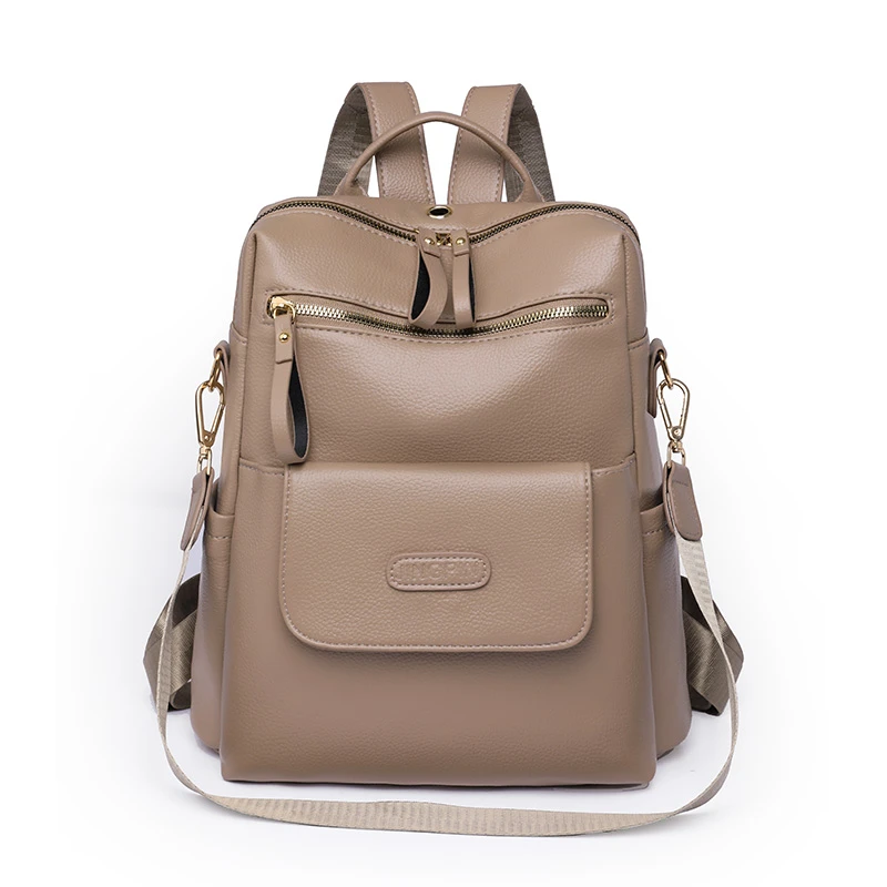 

Large Capacity Women Backpack Purses High Quality Leather Female Vintage Bag School Bags Travel Bagpack Ladies Bookbag Rucksacks