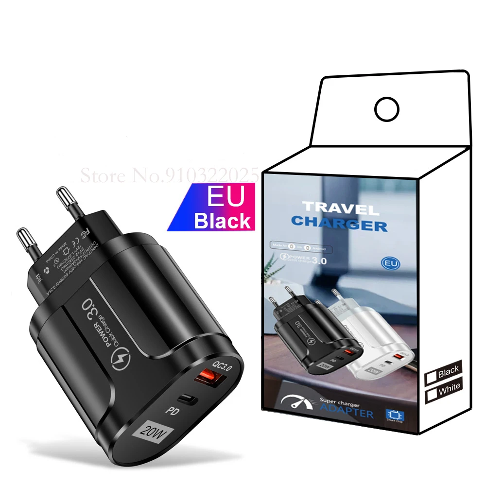 10Pcs 20W PD USB C Charger QC3.0 Fast Charger Dual USB Fast Charger Adapter For iphone 14 pro max Samsung Xiaomi
10Pcs 20W PD USB C Charger QC3.0 Fast Charger Dual USB Fast Charger Adapter For iphone 14 pro max Samsung Xiaomi