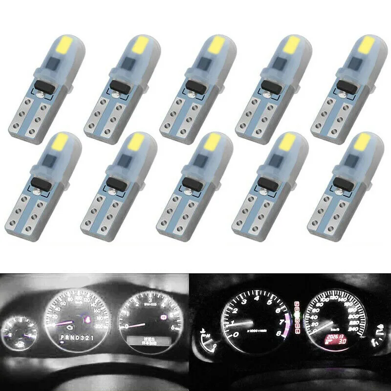 10X White T5 3014 SMD 2 LED Wedge Dashboard Light Warning Instrument Panel Lights Lamps Car Signal Lamp Repacement Accessories
10X White T5 3014 SMD 2 LED Wedge Dashboard Light Warning Instrument Panel Lights Lamps Car Signal Lamp Repacement Accessories