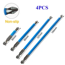 4Pcs 50mm-150 Mm Cross Non-slip Drill Bits Batch Head Screwdriver Set S2 Strong Magnetic Wind Batch Head Screwdriver Head Bits
4Pcs 50mm-150 Mm Cross Non-slip Drill Bits Batch Head Screwdriver Set S2 Strong Magnetic Wind Batch Head Screwdriver Head Bits