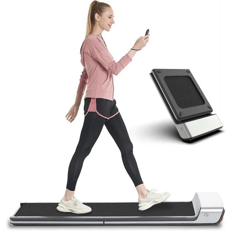 

WalkingPad Folding Treadmill, Ultra Slim Foldable Treadmill Smart Fold Walking Pad Portable Safety Non Holder Gym and Running De