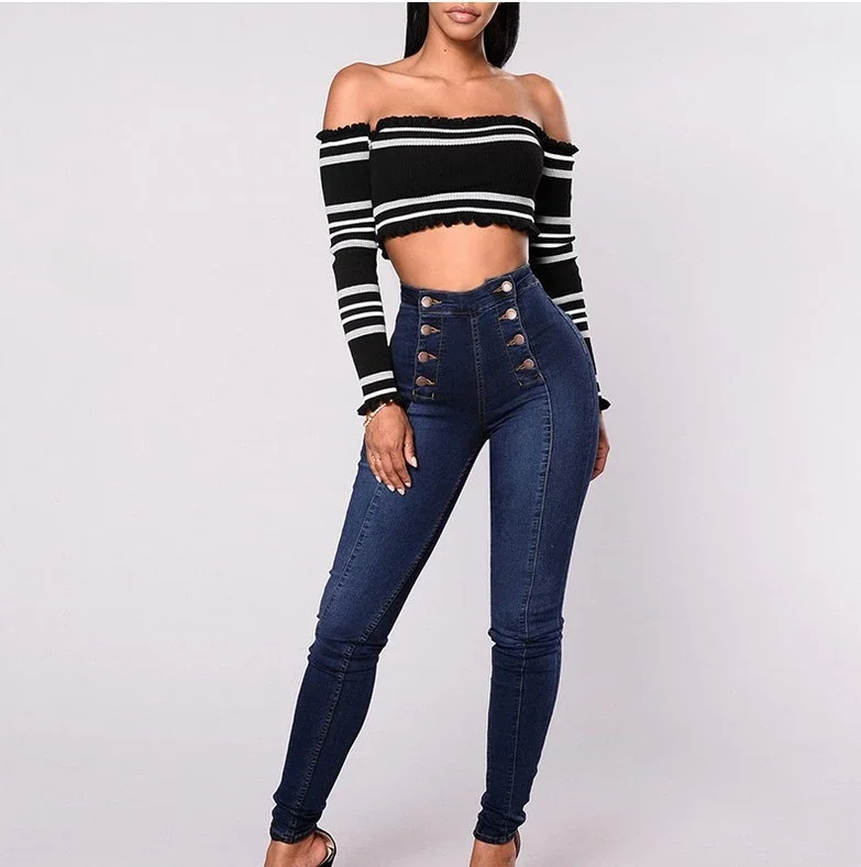 Denim Pencil Pants Women Vintage Jeans High Waist Washed Double Breasted Pockets Basics Ankle Length Trousers 2025 Streetwear 54 Saf07a11580894764a42bb108109d5c3dY