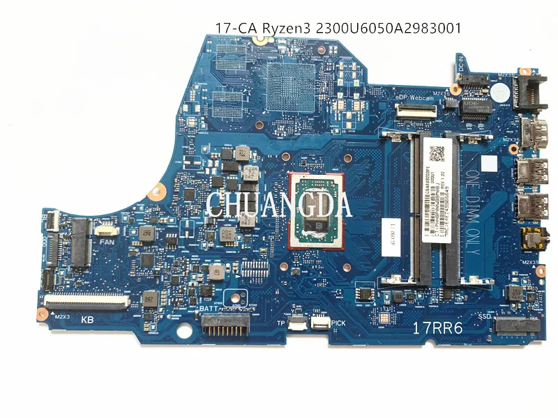 Материнская плата для ноутбука HP Pavilion 17-CA Ryzen 3 2300U CPU DDR4 L22718-601 6050A2983001-MB-A02
Материнская плата для ноутбука HP Pavilion 17-CA Ryzen 3 2300U CPU DDR4 L22718-601 6050A2983001-MB-A02