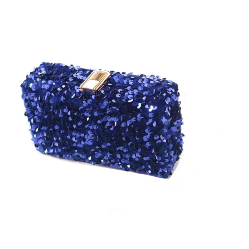 

Evening Handbag Woman Cosmetic Bag Dinner Ladies Clutche Y2k Fashion Small Square Sequins Party Banquet Glitter Wedding Purses