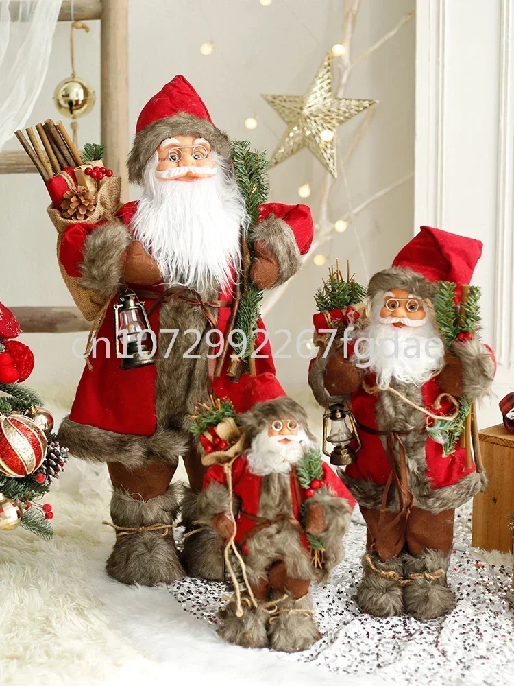 

Большие украшения для кукол Санта-Клауса, рождественские украшения, для торгового центра, окна отеля, демонстрация сцены