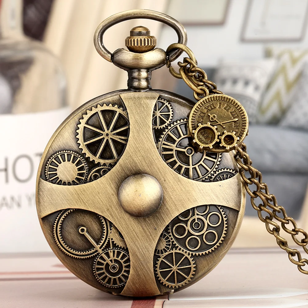 Steampunk Antique Gear Cross-Shaped Pocket Watch Men Women Quartz Necklace Pendant Clock Gift Unisex Chic Gift Reloj De Bolsillo
Steampunk Antique Gear Cross-Shaped Pocket Watch Men Women Quartz Necklace Pendant Clock Gift Unisex Chic Gift Reloj De Bolsillo