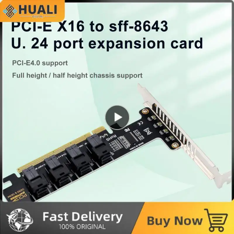 Sff-8643 Sff-8639 Expansion Card Pciex16 To 4-port U.2 Nvme High Speed Pcie To U2 Transfer Card Data Transfer Pcie4.0 Split Card
Sff-8643 Sff-8639 Expansion Card Pciex16 To 4-port U.2 Nvme High Speed Pcie To U2 Transfer Card Data Transfer Pcie4.0 Split Card