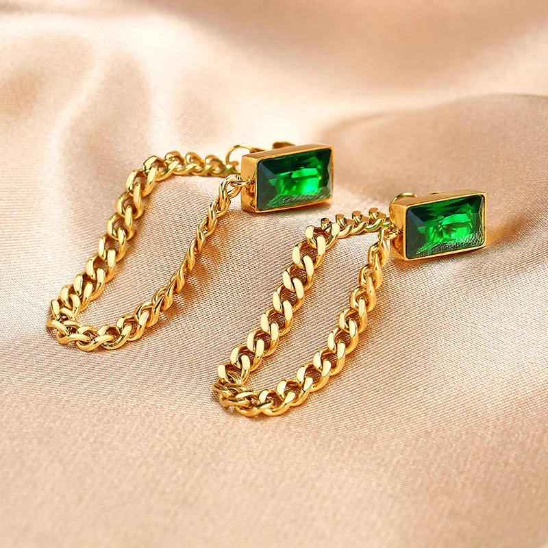 Green Diamond Chain Earrings Women European and American Retro Flower Stone Stone Stone Stone Stone Hip Hop Women's Earrings
Green Diamond Chain Earrings Women European and American Retro Flower Stone Stone Stone Stone Stone Hip Hop Women's Earrings