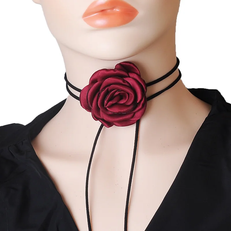 Women's Bohemian Adjustable Choker Necklace Velvet Collar Rose Flower Long Vintage Camellia Flower Neckwear
Women's Bohemian Adjustable Choker Necklace Velvet Collar Rose Flower Long Vintage Camellia Flower Neckwear