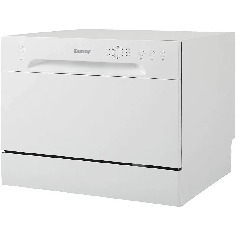 

Danby DDW621WDB Countertop Dishwasher with 6 Place Settings, 6 Wash Cycles and Silverware Basket