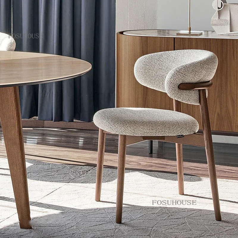 Nordic Solid Wood Dining Chairs For Kitchen Chair Modern Minimalist Luxury Designer Fabric Dining Room Sets Home Furniture 
Nordic Solid Wood Dining Chairs For Kitchen Chair Modern Minimalist Luxury Designer Fabric Dining Room Sets Home Furniture