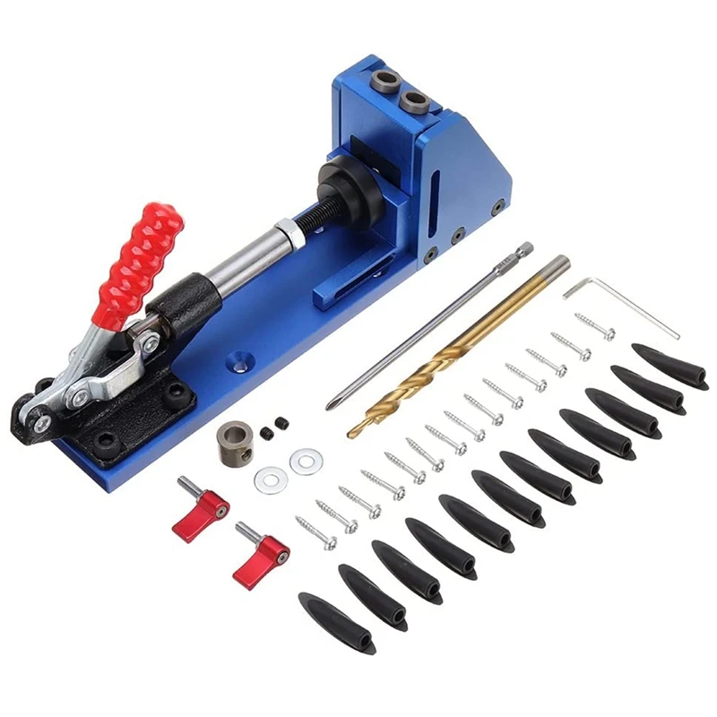 Pocket Hole Jig Kit Aluminum Pocket Hole Jig For DIY Carpentry Projects, Wood Toggle With Drilling Bit Hole
Pocket Hole Jig Kit Aluminum Pocket Hole Jig For DIY Carpentry Projects, Wood Toggle With Drilling Bit Hole