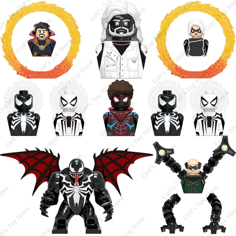 

Hot Superhero Spiderman Toys Spider-Man Building Blocks Marvel Classic Venom Doctor Octopus Mini Action Figures Model Toys Gifts