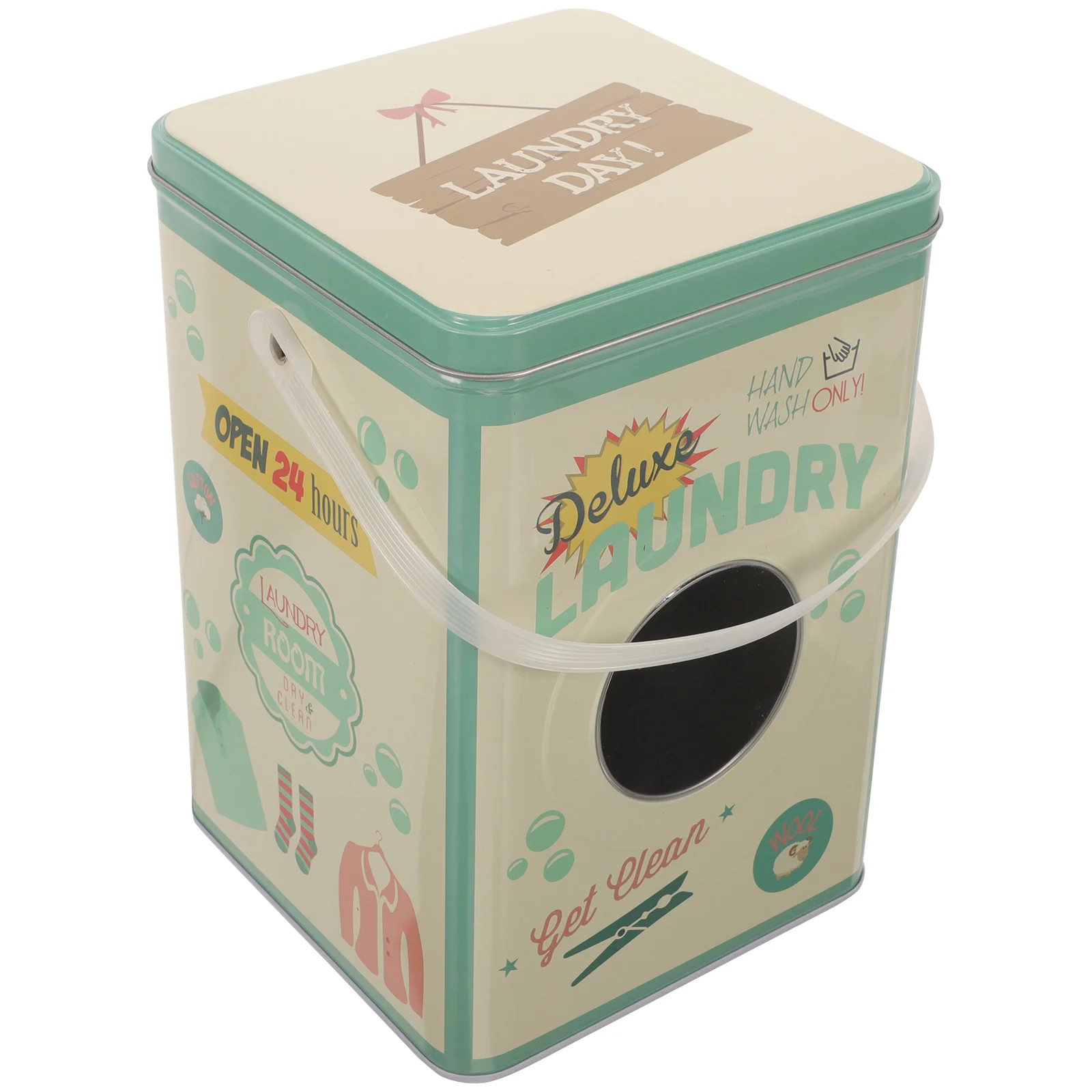 Refillable Laundry Detergent Holder Lidded Canister Laundry Condensate Beads Bucket With Handle
Refillable Laundry Detergent Holder Lidded Canister Laundry Condensate Beads Bucket With Handle