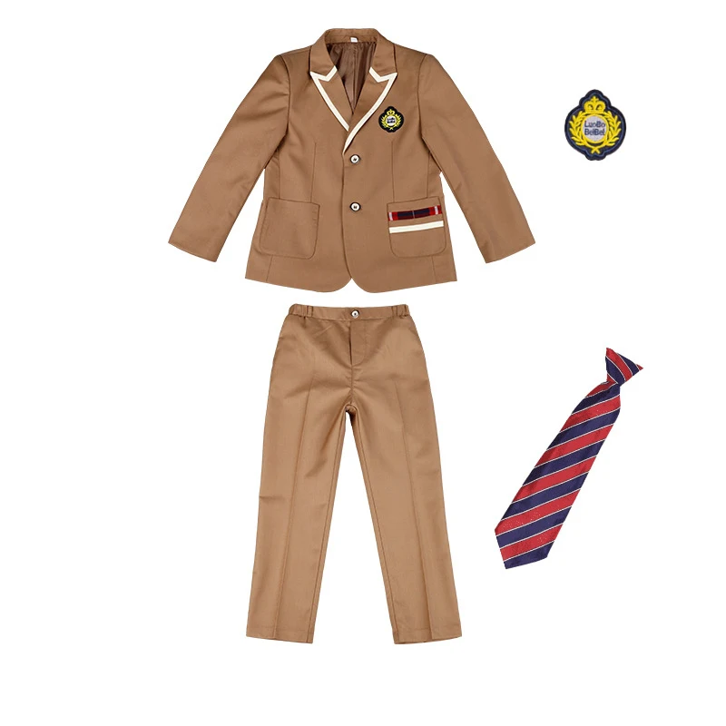 Spring Autumn Children's School Uniform Suit Set Boys Girls Khaki Blazer Pants/skirts Tie 3pcs Outfit Kids Party Chorus Costume
Spring Autumn Children's School Uniform Suit Set Boys Girls Khaki Blazer Pants/skirts Tie 3pcs Outfit Kids Party Chorus Costume