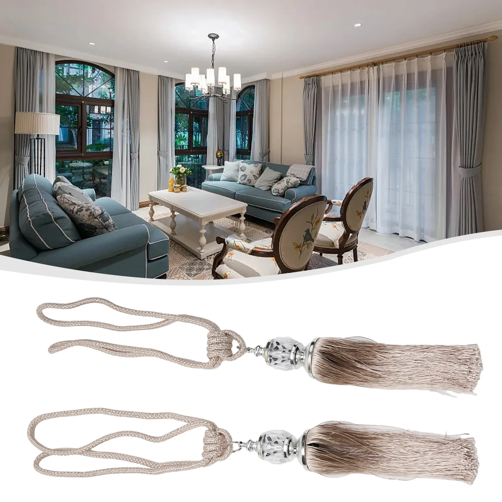 Tie Holdbacks Curtain Tieback Living Room Bedroom Dining Room Plyester+Plastic Rope Decoration Tassel 9 Colors Option Backs
Tie Holdbacks Curtain Tieback Living Room Bedroom Dining Room Plyester+Plastic Rope Decoration Tassel 9 Colors Option Backs