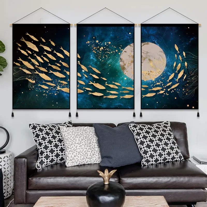 Golden Atmosphere Living Room Decoration Hanging Painting Modern Sofa Background Wall Light Luxury Nordic Simple Tapestry
Golden Atmosphere Living Room Decoration Hanging Painting Modern Sofa Background Wall Light Luxury Nordic Simple Tapestry