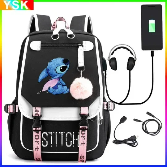 Disney Lilo and Stitch Stitch USB Charging Schoolbag Male and Female Student Backpack Anime Cartoon School Bag Mochila
Disney Lilo and Stitch Stitch USB Charging Schoolbag Male and Female Student Backpack Anime Cartoon School Bag Mochila