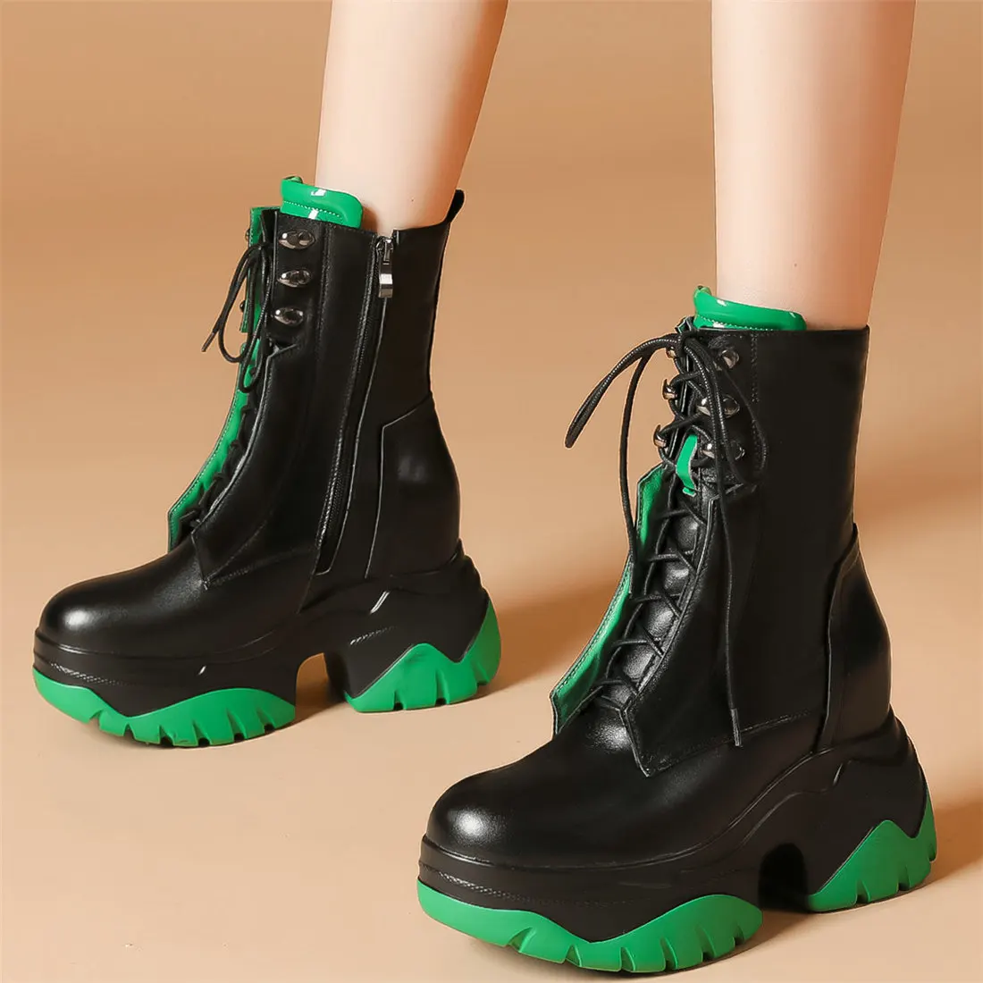 Туфли-лодочки женские из натуральной кожи, высокие, на шнуровке, высокий каблук, круглый носок, Повседневная модная зимняя обувь
Туфли-лодочки женские из натуральной кожи, высокие, на шнуровке, высокий каблук, круглый носок, Повседневная модная зимняя обувь