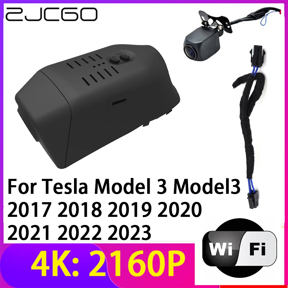 ZJCGO 4K 2160P Dash Cam Car DVR Camera 2 Lens Recorder Wifi Night Vision for Tesla Model 3 Model3 2017~2023
ZJCGO 4K 2160P Dash Cam Car DVR Camera 2 Lens Recorder Wifi Night Vision for Tesla Model 3 Model3 2017~2023